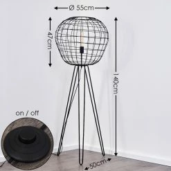 Hofstein Flambeau Stehleuchte Schwarz, 1-flammig -Bürolampen Verkäufe flambeau stehleuchte h3352991 1