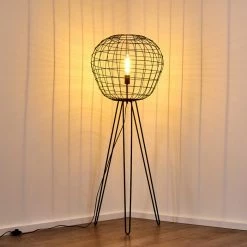 Hofstein Flambeau Stehleuchte Schwarz, 1-flammig -Bürolampen Verkäufe flambeau stehleuchte h3352991 3