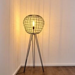 Hofstein Flambeau Stehleuchte Schwarz, 1-flammig -Bürolampen Verkäufe flambeau stehleuchte h3352991 8