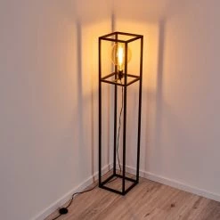 Hofstein Flambeau Stehleuchte Schwarz, 1-flammig -Bürolampen Verkäufe flambeau stehleuchte h3361993 9