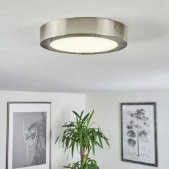 Hofstein Fnsrud Deckenleuchte LED Nickel-Matt, 1-flammig