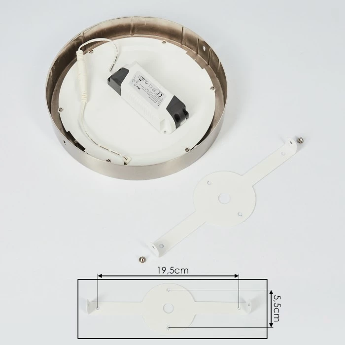 Hofstein Fnsrud Deckenleuchte LED Nickel-Matt, 1-flammig 5 Hofstein Fnsrud Deckenleuchte LED Nickel-Matt, 1-flammig – Bild 5