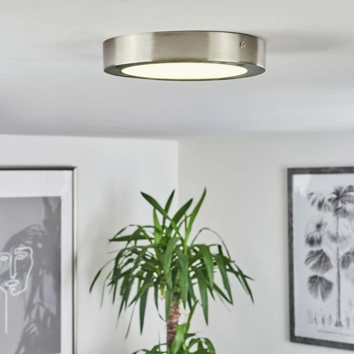 Hofstein Fnsrud Deckenleuchte LED Nickel-Matt, 1-flammig 7 Hofstein Fnsrud Deckenleuchte LED Nickel-Matt, 1-flammig – Bild 7