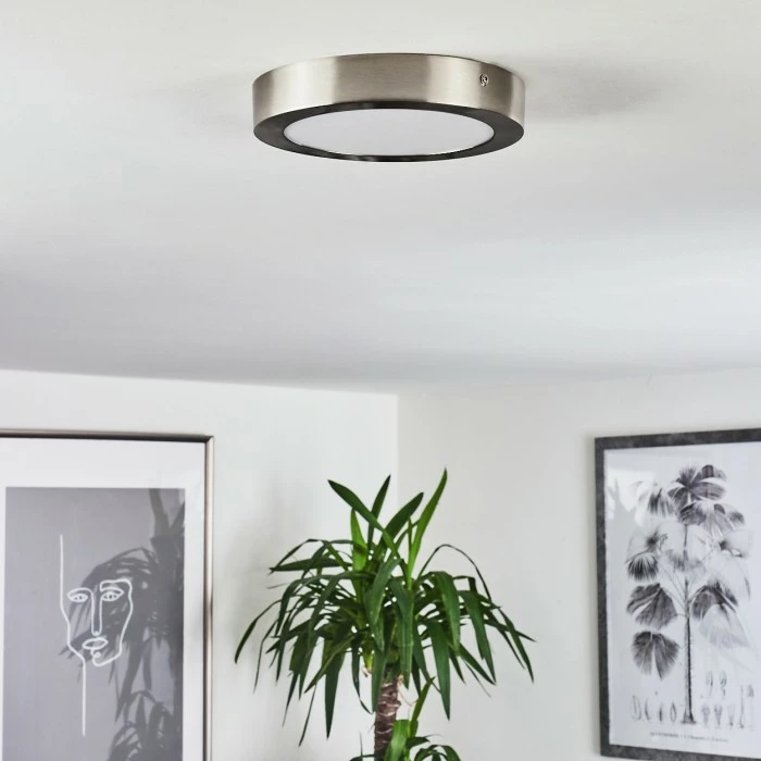 Hofstein Fnsrud Deckenleuchte LED Nickel-Matt, 1-flammig 10 Hofstein Fnsrud Deckenleuchte LED Nickel-Matt, 1-flammig – Bild 10