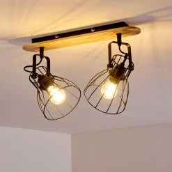 Hofstein Forshaga Deckenleuchte Holz hell, 2-flammig -Bürolampen Verkäufe forshaga deckenleuchte h3346877 3