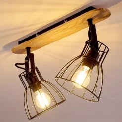 Hofstein Forshaga Deckenleuchte Holz hell, 2-flammig -Bürolampen Verkäufe forshaga deckenleuchte h3346877 6