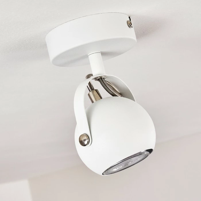 Hofstein Gadmen Deckenleuchte Chrom, Weiß, 1-flammig 11 Hofstein Gadmen Deckenleuchte Chrom, Weiß, 1-flammig – Bild 11