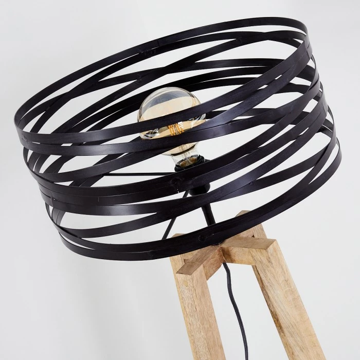 Hofstein Gauley Stehleuchte Schwarz, Braun, 1-flammig 12 Hofstein Gauley Stehleuchte Schwarz, Braun, 1-flammig – Bild 12