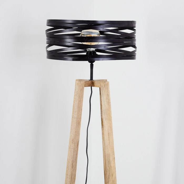 Hofstein Gauley Stehleuchte Schwarz, Braun, 1-flammig 5 Hofstein Gauley Stehleuchte Schwarz, Braun, 1-flammig – Bild 5