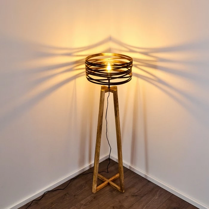 Hofstein Gauley Stehleuchte Schwarz, Braun, 1-flammig 9 Hofstein Gauley Stehleuchte Schwarz, Braun, 1-flammig – Bild 9