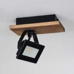 Hofstein Giresta Deckenleuchte LED Schwarz, Braun, 1-flammig -Bürolampen Verkäufe giresta deckenleuchte h3426227 7