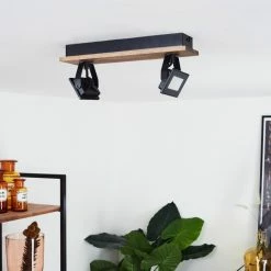 Hofstein Giresta Deckenleuchte LED Schwarz, Braun, 2-flammig -Bürolampen Verkäufe giresta deckenleuchte h3426302 9
