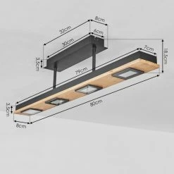 Hofstein Giresta Deckenleuchte LED Schwarz, 4-flammig 13 Hofstein Giresta Deckenleuchte LED Schwarz, 4-flammig -Bürolampen Verkäufe giresta deckenleuchte h3436691 3