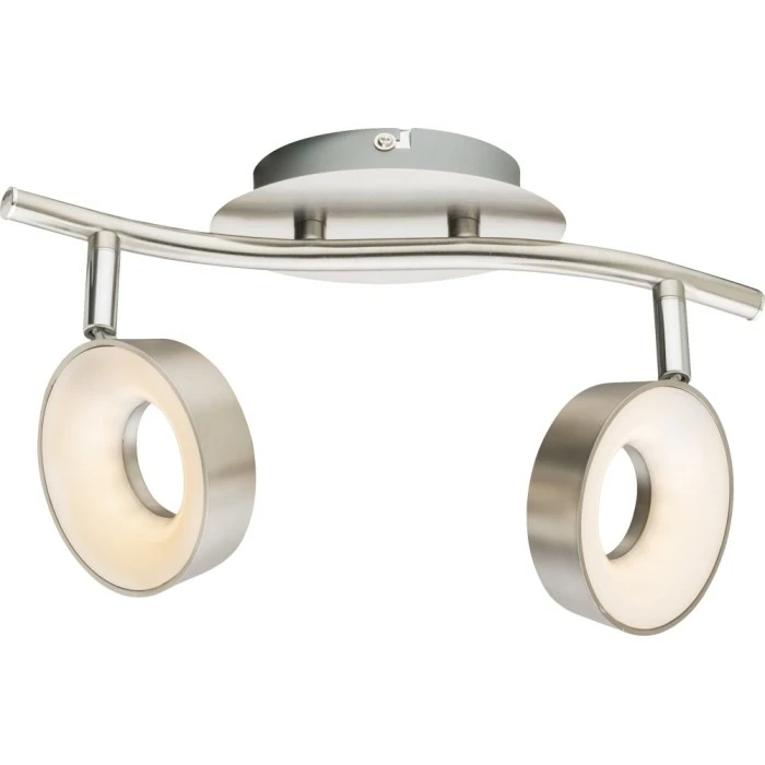 Globo ABRIL Deckenleuchte LED Nickel-Matt, 2-flammig 1 Globo ABRIL Deckenleuchte LED Nickel-Matt, 2-flammig