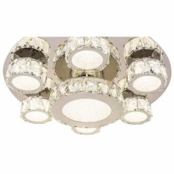 Globo AMUR Deckenleuchte LED Chrom, 1-flammig -Bürolampen Verkäufe globo amur deckenleuchte 49350 60 5