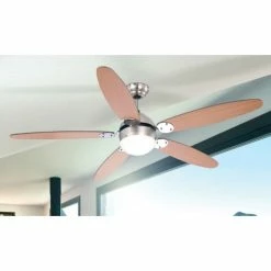 Globo AZURA Ventilator Nickel-Matt, Chrom, Edelstahl, 1-flammig