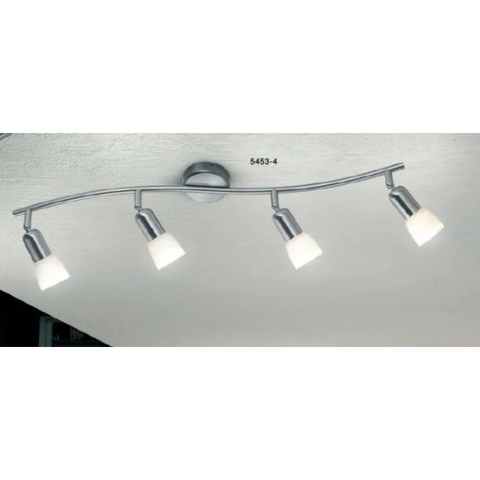 Globo CATHY Strahler Nickel-Matt, Edelstahl, 4-flammig 1 Globo CATHY Strahler Nickel-Matt, Edelstahl, 4-flammig