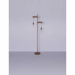 Globo JAKOB Stehleuchte Rostfarben, 2-flammig -Bürolampen Verkäufe globo jakob stehleuchte 15327 2sn 5