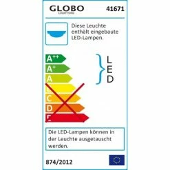 Globo KIRSTEN Deckenleuchte LED Weiß, 1-flammig 15 Globo KIRSTEN Deckenleuchte LED Weiß, 1-flammig -Bürolampen Verkäufe globo kirsten deckenleuchte 41671 do1 5