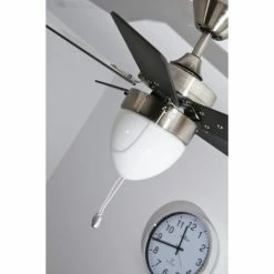 Globo MARVA Ventilator Nickel-Matt, Grau, Edelstahl, Weiß, 1-flammig -Bürolampen Verkäufe globo marva ventilator 332 do1 11
