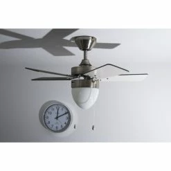 Globo MARVA Ventilator Nickel-Matt, Grau, Edelstahl, Weiß, 1-flammig -Bürolampen Verkäufe globo marva ventilator 332 do1 14