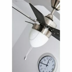 Globo MARVA Ventilator Nickel-Matt, Grau, Edelstahl, Weiß, 1-flammig -Bürolampen Verkäufe globo marva ventilator 332 do1 2