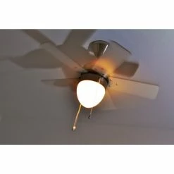 Globo MARVA Ventilator Nickel-Matt, Grau, Edelstahl, Weiß, 1-flammig -Bürolampen Verkäufe globo marva ventilator 332 do1 23