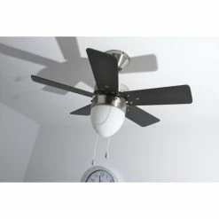 Globo MARVA Ventilator Nickel-Matt, Grau, Edelstahl, Weiß, 1-flammig -Bürolampen Verkäufe globo marva ventilator 332 do1 6