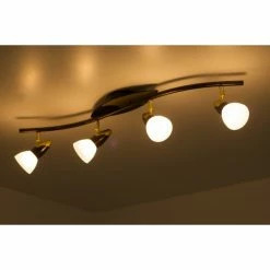 Globo NOVARA Deckenspot Rostfarben, Gold, 4-flammig -Bürolampen Verkäufe globo novara deckenspot 5449 4 8