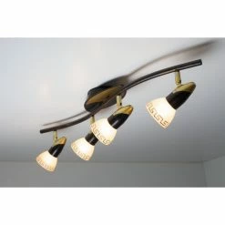 Globo NOVARA Deckenspot Rostfarben, Gold, 4-flammig -Bürolampen Verkäufe globo novara deckenspot 5449 4 9