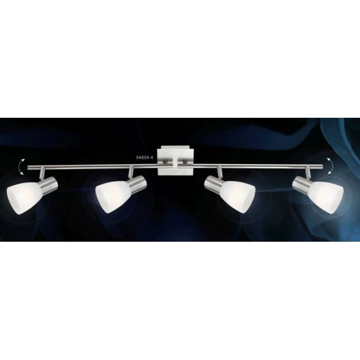 Globo PARRY I Strahler Nickel-Matt, 4-flammig 1 Globo PARRY I Strahler Nickel-Matt, 4-flammig