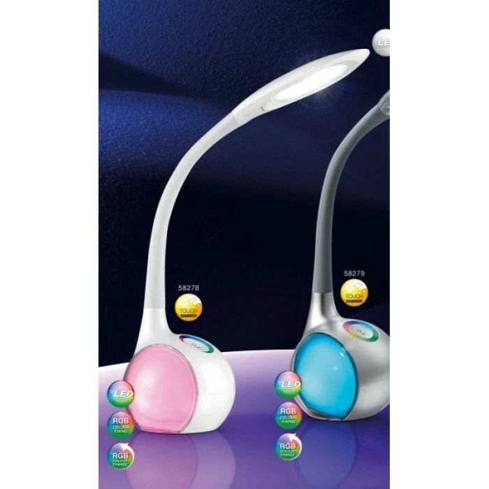 Globo TARRON Tischleuchte LED Weiß, Transparent, Klar, 3-flammig 1 Globo TARRON Tischleuchte LED Weiß, Transparent, Klar, 3-flammig