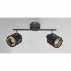 GLOBO TROY Strahler Schwarz, 2-flammig 12 GLOBO TROY Strahler Schwarz, 2-flammig -Bürolampen Verkäufe globo troy strahler 54121 2 5