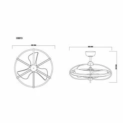 Globo Ventmatt Deckenventilator LED Nickel-Matt, 1-flammig, Fernbedienung -Bürolampen Verkäufe globo ventmatt deckenventilator 3613 7