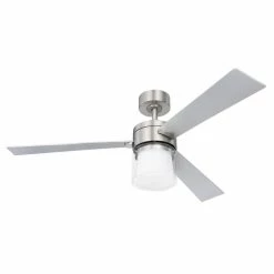Globo VERLOSA Deckenventilator LED Nickel-Matt, 1-flammig, Fernbedienung -Bürolampen Verkäufe globo verlosa deckenventilator 03642 3