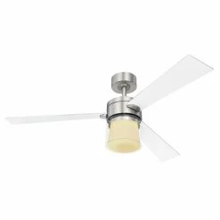 Globo VERLOSA Deckenventilator LED Nickel-Matt, 1-flammig, Fernbedienung -Bürolampen Verkäufe globo verlosa deckenventilator 03642 7