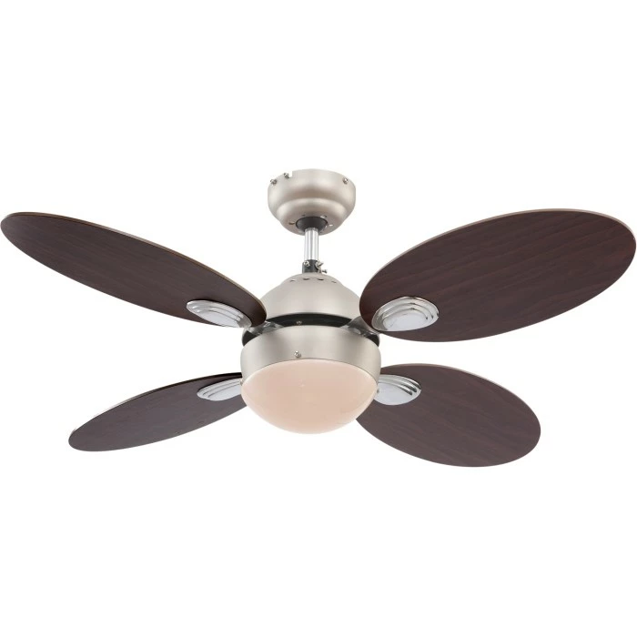 Globo WADE Deckenventilator Nickel-Matt, Chrom, Edelstahl, 1-flammig 4 Globo WADE Deckenventilator Nickel-Matt, Chrom, Edelstahl, 1-flammig – Bild 4