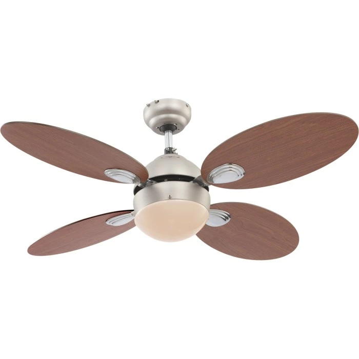 Globo WADE Deckenventilator Nickel-Matt, Chrom, Edelstahl, 1-flammig 5 Globo WADE Deckenventilator Nickel-Matt, Chrom, Edelstahl, 1-flammig – Bild 5