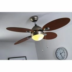 Globo WADE Ventilator Nickel-Matt, Edelstahl, 1-flammig 32 Globo WADE Ventilator Nickel-Matt, Edelstahl, 1-flammig -Bürolampen Verkäufe globo wade ventilator 318 do1 11