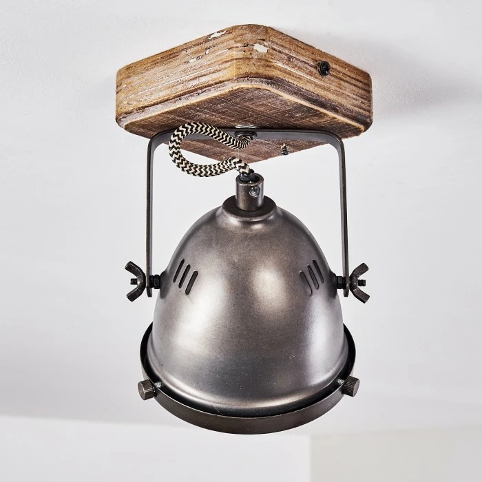 Hofstein Glostrup Deckenleuchte Edelstahl, Braun, 1-flammig 11 Hofstein Glostrup Deckenleuchte Edelstahl, Braun, 1-flammig – Bild 11