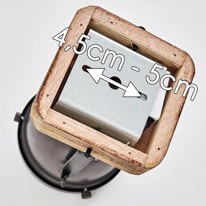 Hofstein Glostrup Deckenleuchte Edelstahl, Braun, 1-flammig 17 Hofstein Glostrup Deckenleuchte Edelstahl, Braun, 1-flammig – Bild 17