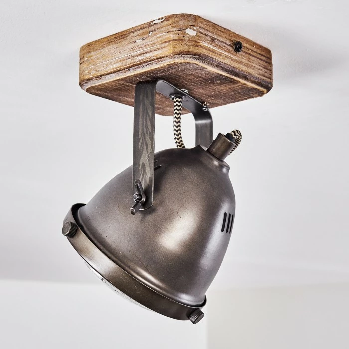 Hofstein Glostrup Deckenleuchte Edelstahl, Braun, 1-flammig 8 Hofstein Glostrup Deckenleuchte Edelstahl, Braun, 1-flammig – Bild 8