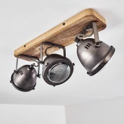 Hofstein Glostrup Deckenleuchte Edelstahl, Braun, 3-flammig -Bürolampen Verkäufe glostrup deckenleuchte h3335734 do1 13