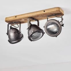 Hofstein Glostrup Deckenleuchte Edelstahl, Braun, 3-flammig -Bürolampen Verkäufe glostrup deckenleuchte h3335734 do1 15