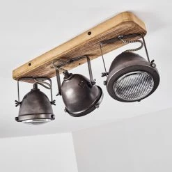 Hofstein Glostrup Deckenleuchte Edelstahl, Braun, 3-flammig -Bürolampen Verkäufe glostrup deckenleuchte h3335734 do1 3