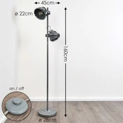 Hofstein Glostrup Stehleuchte Grau, 2-flammig -Bürolampen Verkäufe glostrup stehleuchte h3335772 do1 1