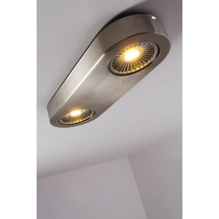 Hofstein Granada Deckenleuchte LED Nickel-Matt, 2-flammig 9 Hofstein Granada Deckenleuchte LED Nickel-Matt, 2-flammig – Bild 9