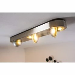 Hofstein Granada Deckenleuchte LED Nickel-Matt, 3-flammig -Bürolampen Verkäufe granada deckenleuchte h3002285 16