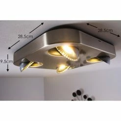 Hofstein Granada Deckenleuchte LED Nickel-Matt, 4-flammig -Bürolampen Verkäufe granada deckenleuchte h3002292 2