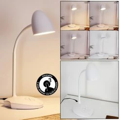 Hofstein Grenoble Tischleuchte LED Weiß, 1-flammig